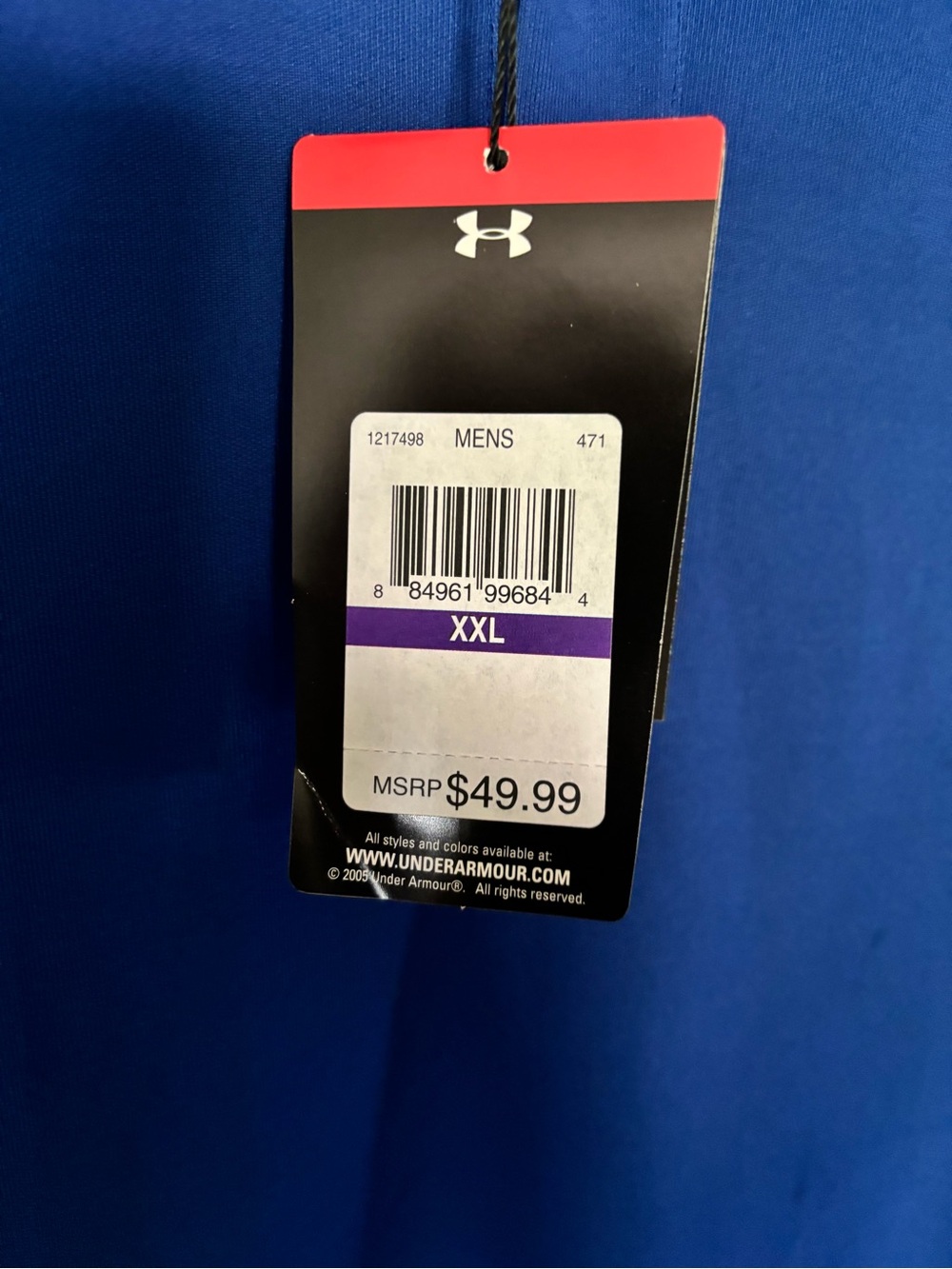 Under Armour Men’s Royal Blue with Yellow Accent Polo - Picture 3 of 7